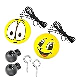 2PCS Garage Parking Aid-Parking Ball, Parking Ball Guide System, Retractable Parking Assist Ball, Parking Assistant with Ball Sensor Assist Solution, Perfect Garage Car Stopper for Vehicles(Smile)