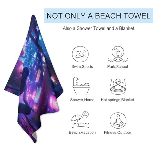 Serviette de plage anti-sable et ultra légère - 4
