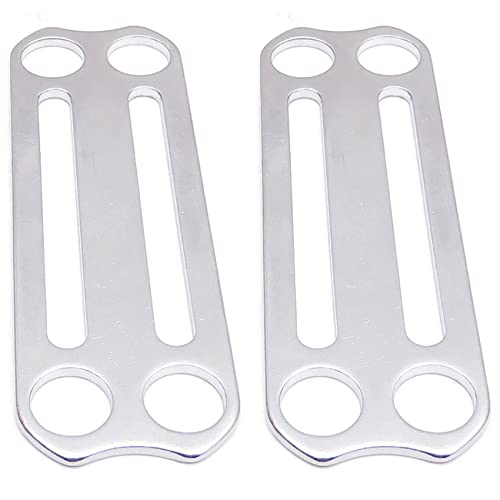 Pteanecay 2X Scuba Diving Sidemount Tri-Glide Belt BCD Fixing Buckle Rope Retainer Fixing Buckle