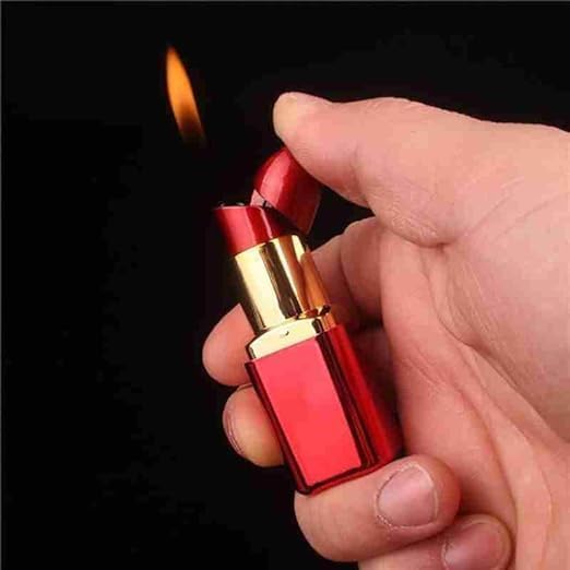 VRINDVASINI Premium Flame & Fashion Lipstick Shape Lighter Windproof Unique Design Refillable Cigarette Lighter Pocket Lighter-image-20