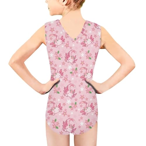 Image of Mumeson Girls One Piece Swimsuits Lightweight V-Neck Swimwear Bathing Suits for Little Girls 3-14 Years
