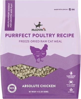 McLovins Pet Food Cat Meal Frozen Dark Roast Poultry 14 oz (Pack of 6)