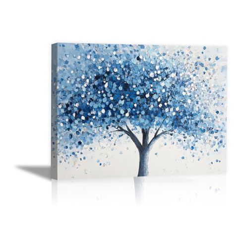 Toile murale Arbre de vie CUDAOO peinture abstraite haut de gamme avec cadre en bois