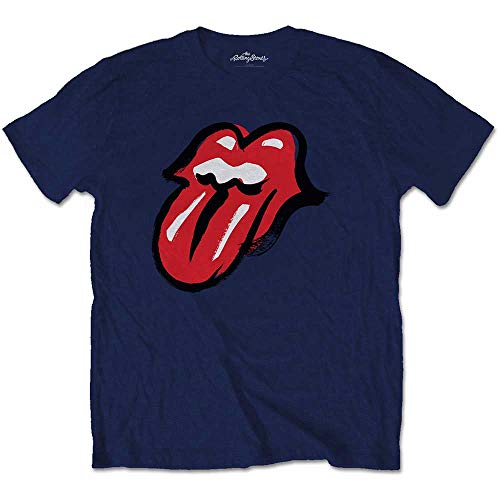 Rolling Stones The Men's No Filter Tongue Navy Blue T-Shirt