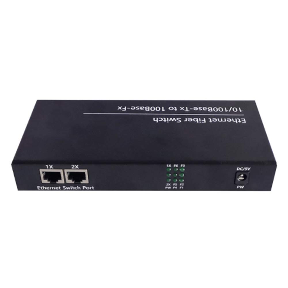 Commutateur Fast Ethernet 10 / 100M Convertir 20KM Convertisseur de MéDia à Fibre Optique en Mode Unique 2XRJ45 et 6XSC 3A3B-EU Plug