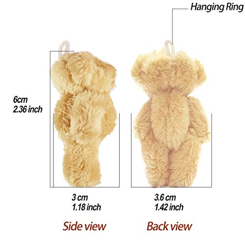Kudes 12Pcs 6Cm Mini Joint Teddy Bears, Stuffed Animal Plush Toys For Birthday, Wedding Decor, Party Favors, Diy Accessory (12 Pcs Bear) #TOP2
