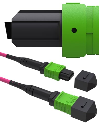 Image of VANDESAI OM4 MPO-16 Fiber Patch Cable, Multimode Female Type B, 5M /16.4FT