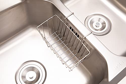 Vbeker Kitchen Sponge Holder, Kitchen Sink, Stainless Steel Rust Proof Kitchen Brush Soap Dishwashing Liquid Drainer Rack