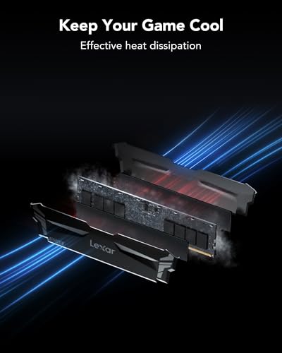 Image of Lexar ARES RGB DDR5 RAM 32GB Kit (16GB x 2) 6400MHz, DRAM Memory 288-Pin U-DIMM, XMP 3.0 Gaming Computer Memory, AMD Expo, CL32-38-38-76, 1.4V (LD5EU016G-R6400GDLA)