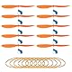 QUARKZMAN Plastikpropeller, Propellerblätter Mit Gummibandhaken Helikopter-Kit 5 Faltfest Für STEM-Aktivitäten Antriebsluftfahrzeuge Wissenschaft (Orange, Packung Mit 10)