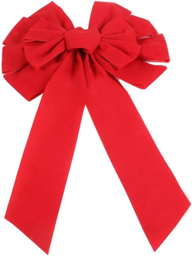 Big Xmas Fabric Bow Knot DIY Craft for Christmas Wedding Decorations