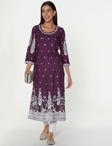 Image of BIBA Women Viscose A Line Printed Kurta