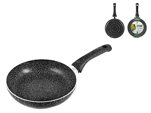 HOME Sartén Antiadherente de Piedra cm 20 Olla de cocción, Cerámica, Multicolor, One Size