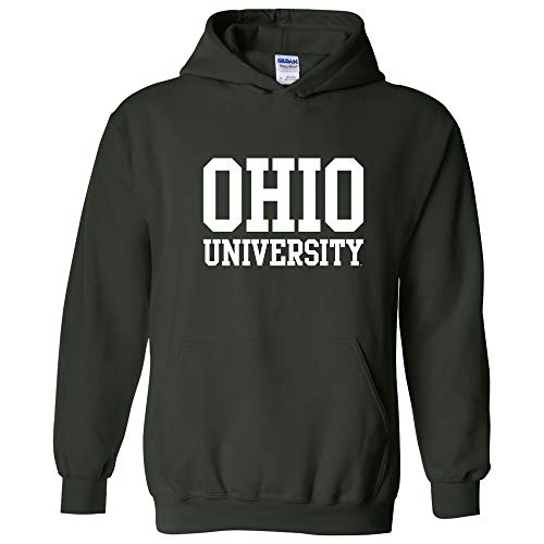 AH01 - Ohio University Bobcats Basic Block HOODIE - 2X-Large - Forest