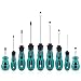Magnetic Screwdriver Set 9PCS,Famistar Professional Cushion Grip 5 Flat Head and 4 Phillips Tips Screwdriver Non-Slip for Repair Home Improveme Craft