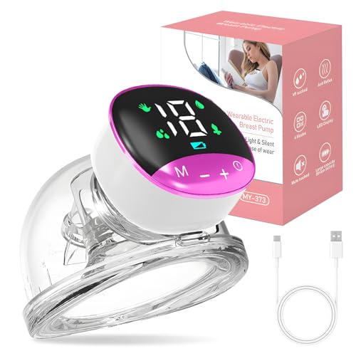 HyAdierTech Sacaleches Eléctricos Portátil, Sacaleches Manos Libres con 4 Modos y 12 Niveles de Succión, Pantalla LED, Embudo de 24 mm, Capacidad 180 ml, Bajo Ruido y Silencioso, Sin BPA