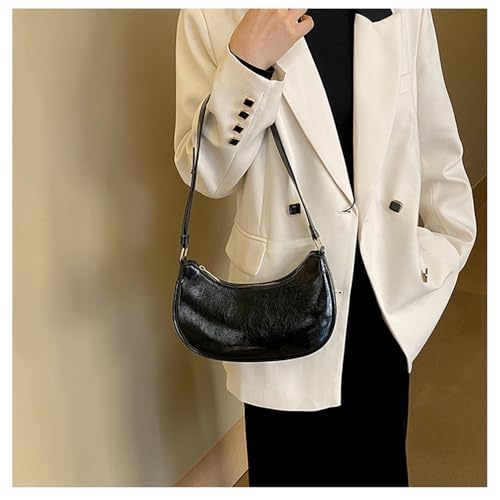 Image of Small Crescent Shoulder Bags for Women, Cute Handbag Mini Clutch Purse Underarm