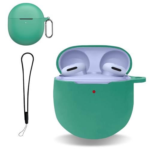 For Google Pixel Buds 2a �p �P�[�X �J�o�[ KONXISA ���C�����X�C���z���P�[�X �V���R���f�� �ϏՌ� �h���h�o �E�H�b�V���u�� �i�J���r�i�t��+�X�g���b�v�t�� �j ���p���₷�� �����[�d�\ �����^�т����₷���i�O���[���j