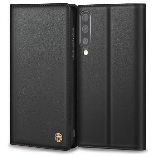 Handyhülle für Samsung Galaxy A50 Hülle Premium Lederhülle Schutzhülle Tasche für Samsung Galaxy A50/A30S Hülle Wallet Kartenfach Standfunktion Klappbar Flip Case für Samsung A50/A30S Hülle Schwarz