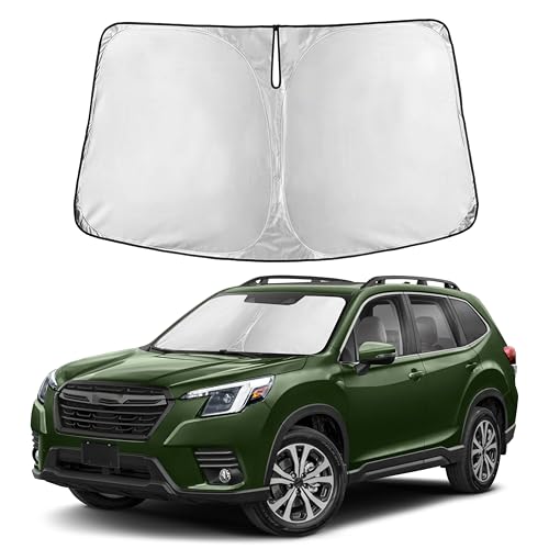 Image of Autovir Windshield Sun Shade Fit for 2019-2023 2024 Subaru Fit Forester | Sunshade, Front Car Window Shades Sun Visor, Blocks UV Rays & Heat, Car Accessories