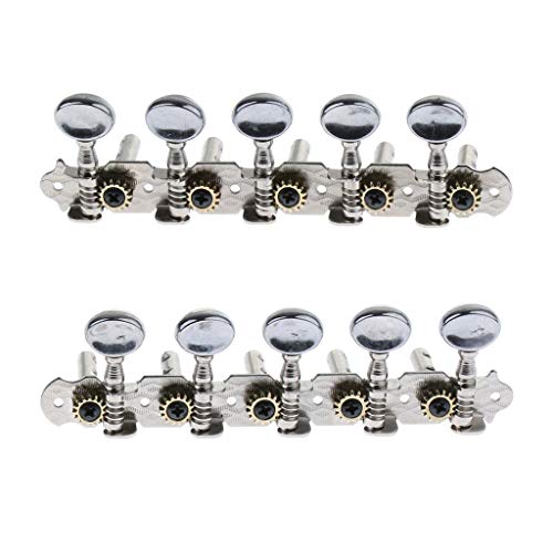 Homyl 2pcs 5r5l Pions D'accord Tuners Têtes De Machine Pour 10 Cordes Guitare électrique Cover