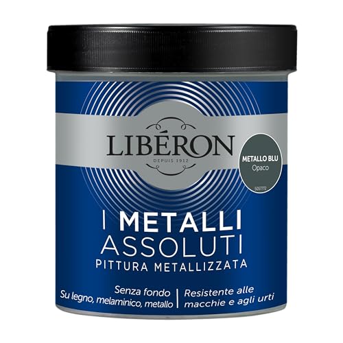 Libéron - I Metalli Assoluti - Pittura Metallizzata - Metallo Blu Opaco - 0,5 L