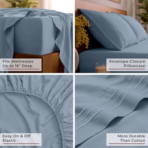 Mellanni Queen Sheets Set - 4 PC Iconic Collection Bedding — view 4