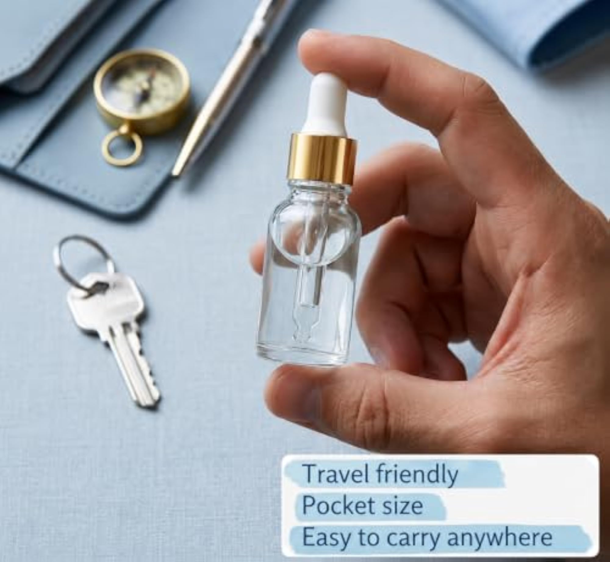 10ML Transparent Empty Glass Dropper Bottles