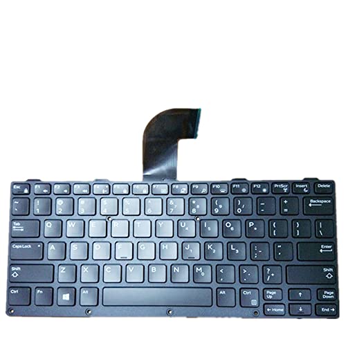 Clavier pour Dell Latitude 7414 Rugged version US noir de remplacement