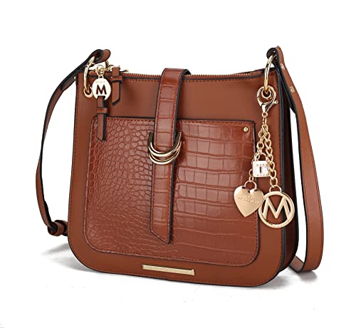 MKF Collection Women's Crossbody Bag, Vegan Leather Crossover Bag, Small Shoulder Bag Handbag by Mia K