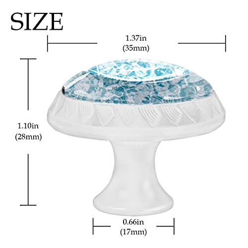 Boutons d'armoires motif eau bleu clair pour transformer une commode ancienne