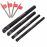 Lot de 7 barres d'alésage pour outil de tournage SCLCR06 8 10 12 mm + 10 inserts CCMT0602