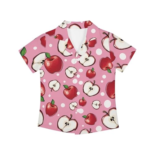 Boys Girls Casual Button Down Dress Shirts Cute Hawaiian Short Sleeve Summer Beach Shirt