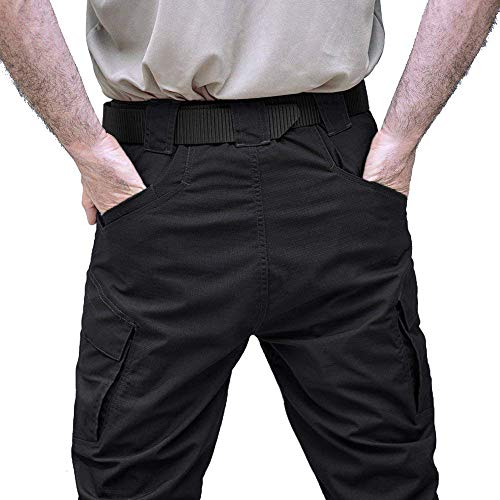 Les umes Mens Outdoor Cargo Work Trousers Ripstop Military Tactical Combat Pants Camping Hiking Trousers - Image 6