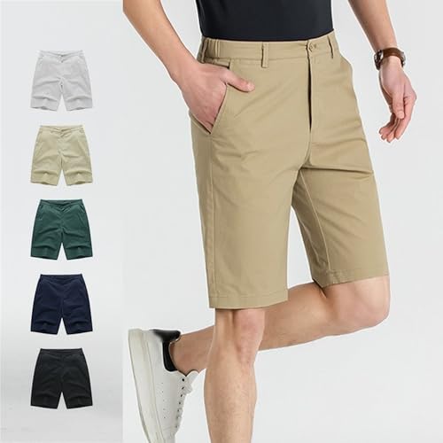Short clásico casual de algodón para hombre con bolsillos miniatura 2