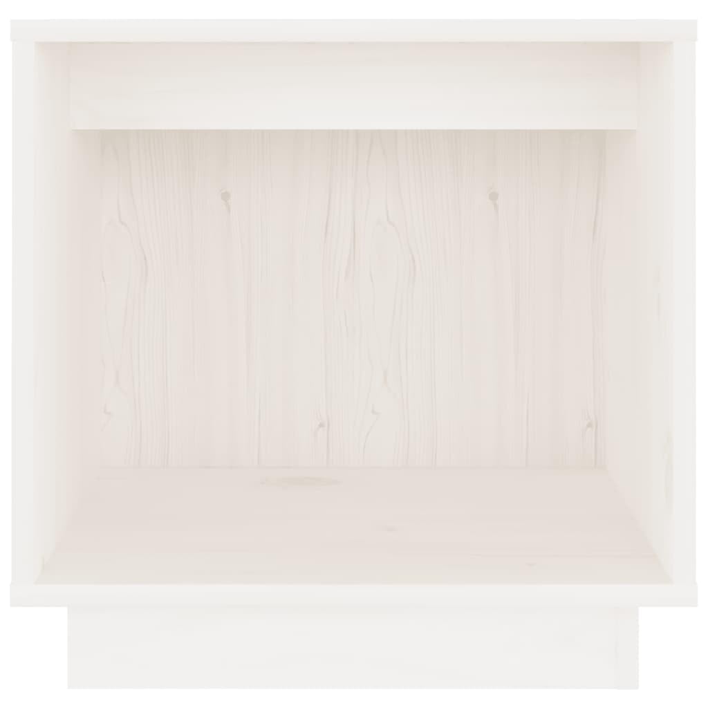 Juego de 2 mesitas de noche, 40 x 30 x 40 cm, madera maciza de pino, color blanco | Mesas auxiliares de madera auténtica resistentes para tu dormitorio, ideal como un estante funcional junto a la cama.
