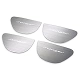 2 Pair of Set Door Handle Side Latch Catcher Back Panel Aluminum Plate for Kia Stinger 2017 2018