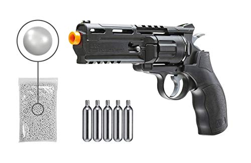 Wearable4U Elite Force H8R Gen2 C02 BB Revolver Airsoft Gun with 5x12 CO2 Tanks 1000ct BBS Bundle (Airsoft Gun + CO2 + BBS)