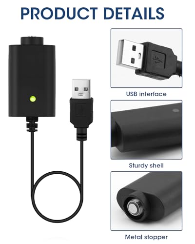 Smart USB Charger Cable Adaptor, Overcharge Protection Adapter Cable Compatible with All 510 Port Adapters for Wireless Soldering Iron, 3 Pack - Thumbnail 3