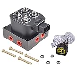 ZHSYMX Air Ride Controller Air Ride Manifold Bag Controller Solenoid Valve 1/4 NPT 0-200Psi 12V Control Air Bag Suspension