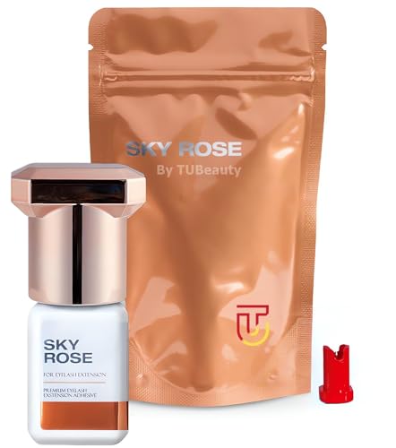 Sky Rose Glue Extremely Strong Eyelash Extension 5ml 2025 - Skillful and Fast Hand Professional Eyelash Extension Adhesive - 0.5s Fast Drying / 6-8 Weeks Long Retention time TUBeauty