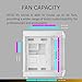 Gamdias RGB White Tempered Glass Gaming Case, 2-Way Standing for Vertical & Horizontal Orientation & One-Touch Open Computer Case with 3 Built-in ARGB Fans, Support 420mm AIO & Huge Cable Management