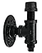Robe And Towel Single Hook Kit by Pipe Decor | Heavy Duty DIY Style, Rustic and Chic Industrial Iron Pipe With Electroplated Black Finish, Wall Mounted, Mounting Hardware Included, Oil And Rust (1)