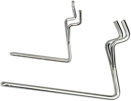 Ganchos para tablero de clavijas, paquete de 100 ganchos de 2 pulgadas + 4 pulgadas de L, chapados en zinc, no se caen, se adaptan a cualquier