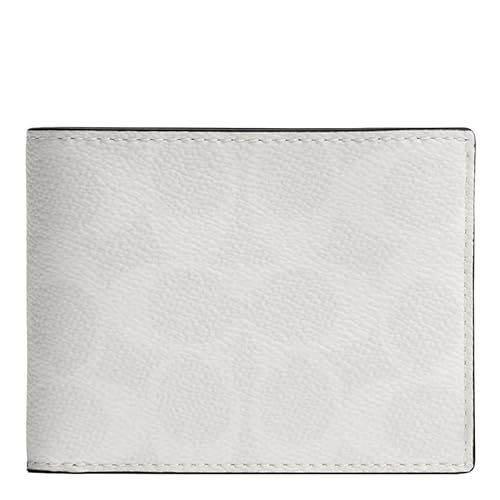 Coach Men's Slim Billfold Accessory-Travel Wallet, Chalk/White