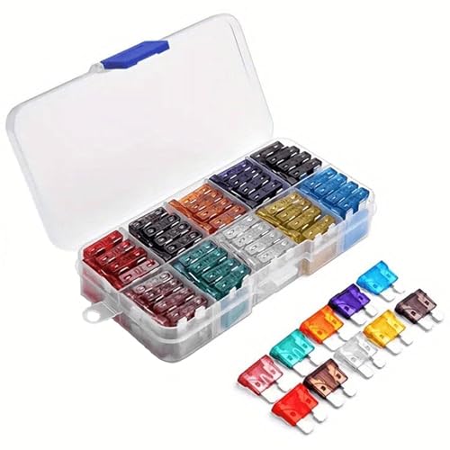 50PCS Car Fuses Assortment Kit - Standard Blade Fuses 2A-35A, Truck, SUV，Boat - Durable Zinc Alloy & Plastic