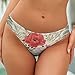 XUTSAKDCJ Women's Fashion No Show Thong Comfortable Floral Chic Flowers Roses Pedals Dots Leaves Buds Spring Season Theme Panties Workout Yoga Gym Seamless Thongs