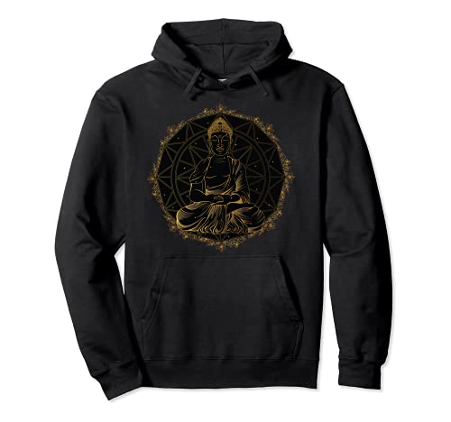 Budismo Espiritual Yoga Meditación Vintage Buddha Mandala Sudadera con Capucha