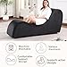 MIITODAY Chaise Lounge Chair Indoor - Yoga Sofa Couch Bench Chairs for Stretching Relaxation, Experience, Heavy-Duty Metal Frame with Removable Black Velvet Cover for Living Room, Bedroom