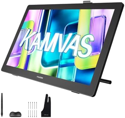 HUION KAMVAS 22 Gen 3 Drawing Tablet Pen Display, 21.5 Inch 2.5K Graphic Drawing Monitor 90Hz, 16K Pen Pressure, PenTech 4.0, 140% sRGB ΔE < 1.2, Cable Slot & Adjustable Stand for Digital Art & Design